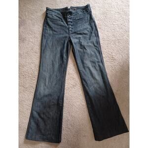 7 FOR ALL MANKIND Button Fly Wide Flare Boot Leg Jeans Size 29